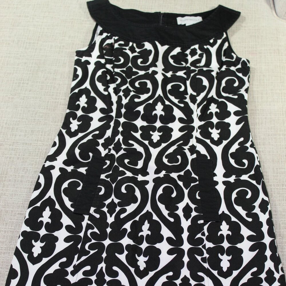 Ronni Nicole Size 4 Black and White Sleeveless Sheath Dress